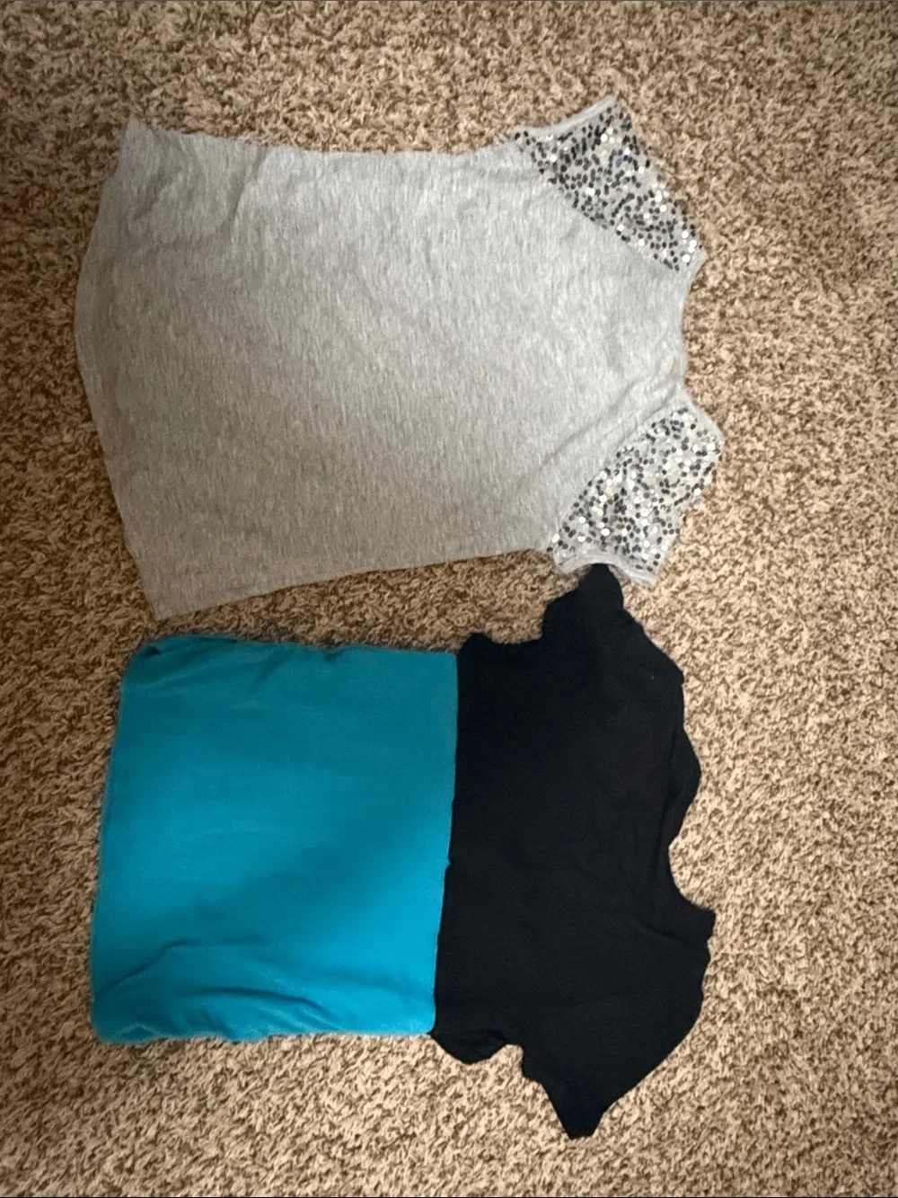 Justice Girls' Teal Butterfly Dress & Grey Sequin Dog Tee Set